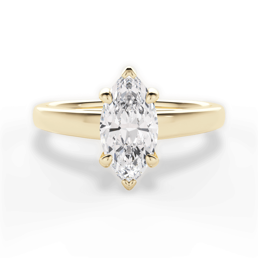 14kt Yellow Gold/18kt Yellow Gold/marquise/top