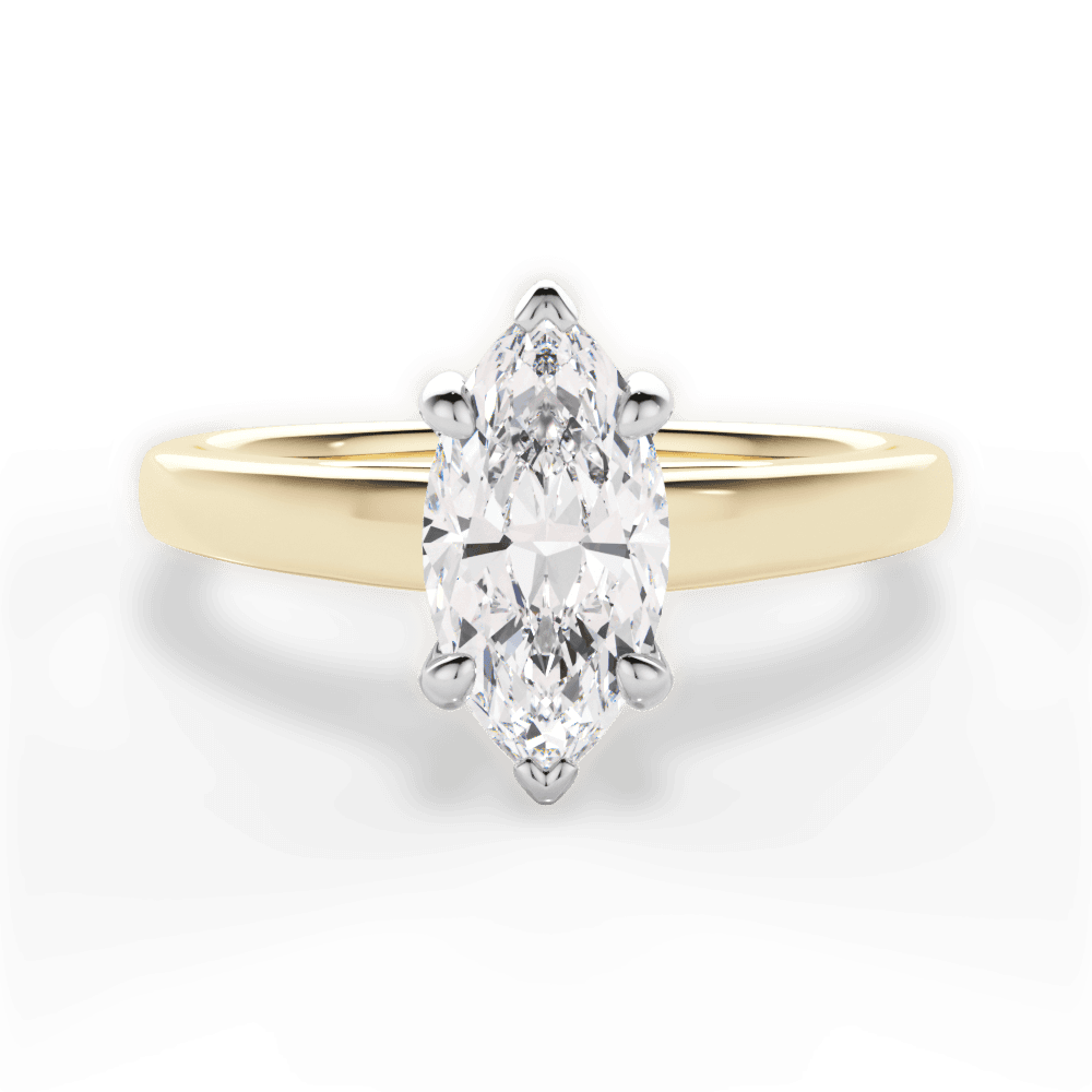 14kt Yellow Gold/18kt Yellow Gold/marquise/top