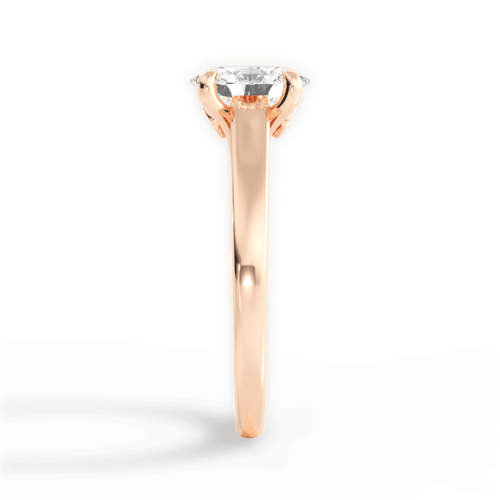 14kt Rose Gold/18kt Rose Gold/oval/side