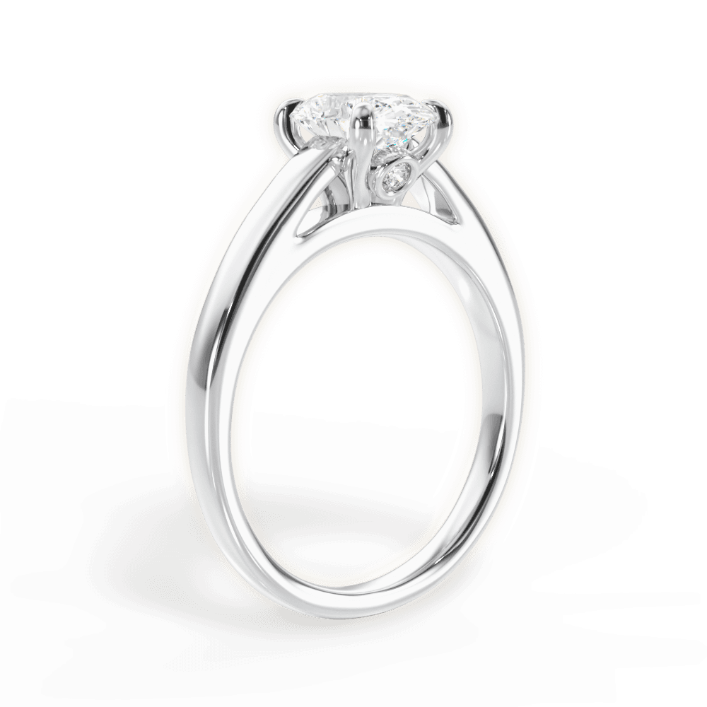 14kt White Gold/18kt White Gold/Platinum/oval/front