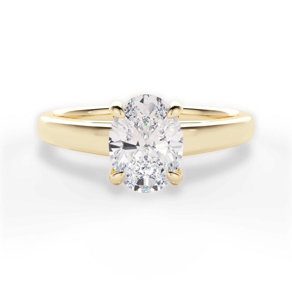 14kt Yellow Gold/18kt Yellow Gold/oval/top