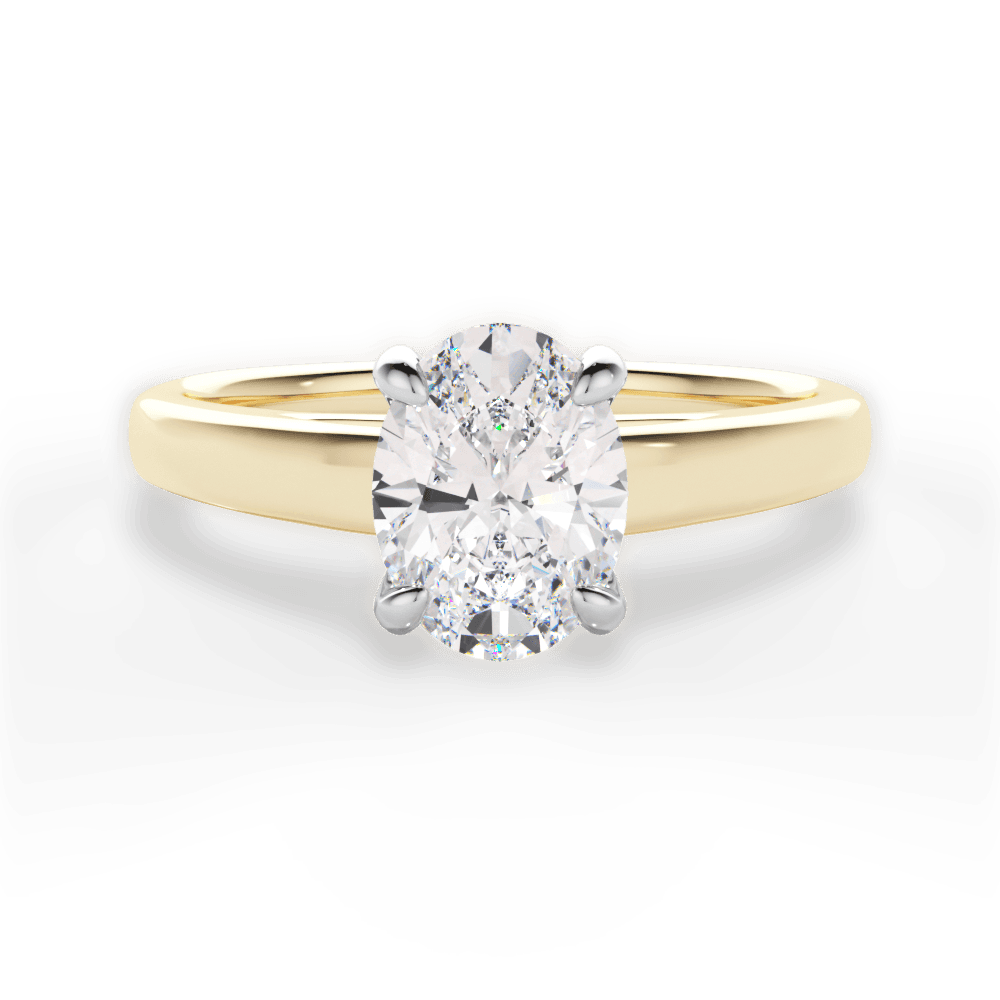 14kt Yellow Gold/18kt Yellow Gold/oval/top