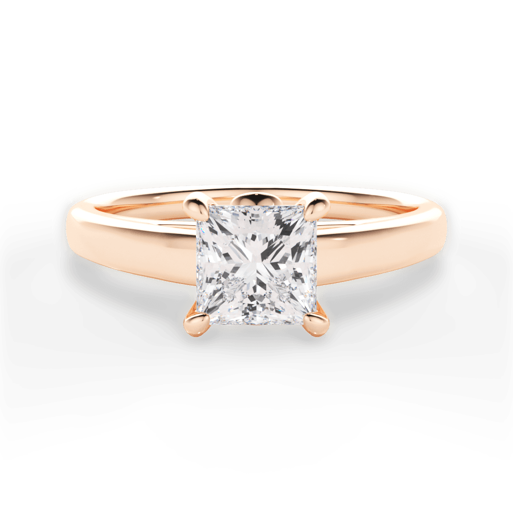 14kt Rose Gold/18kt Rose Gold/princess/top