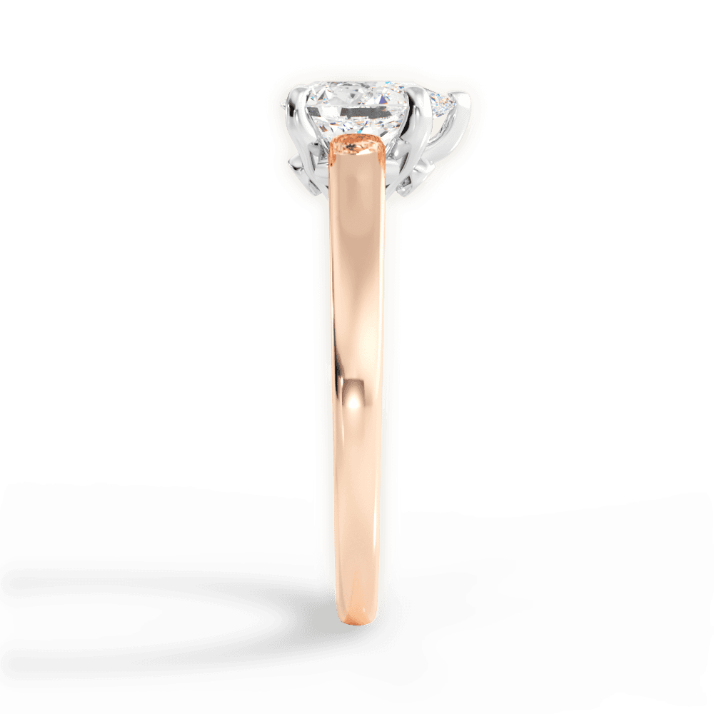 14kt Rose Gold/18kt Rose Gold/pear/side