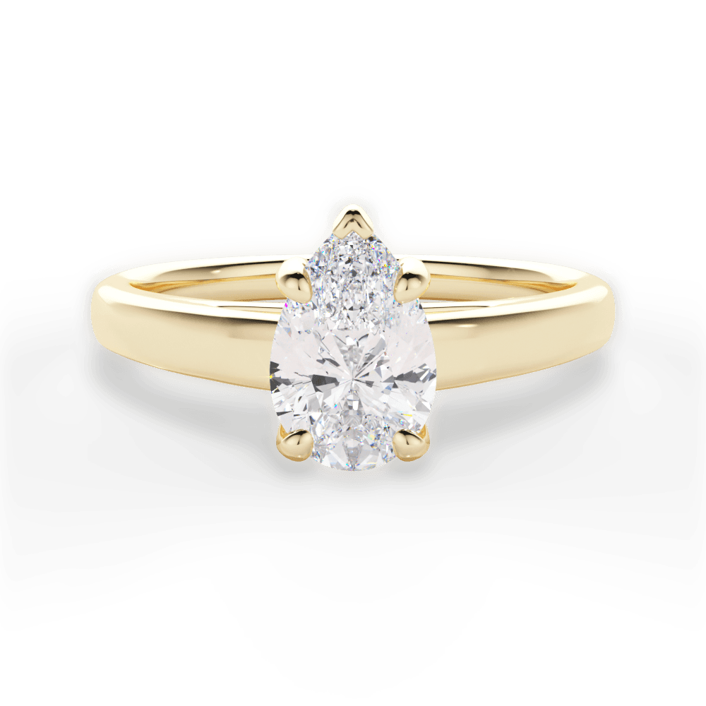 14kt Yellow Gold/18kt Yellow Gold/pear/top