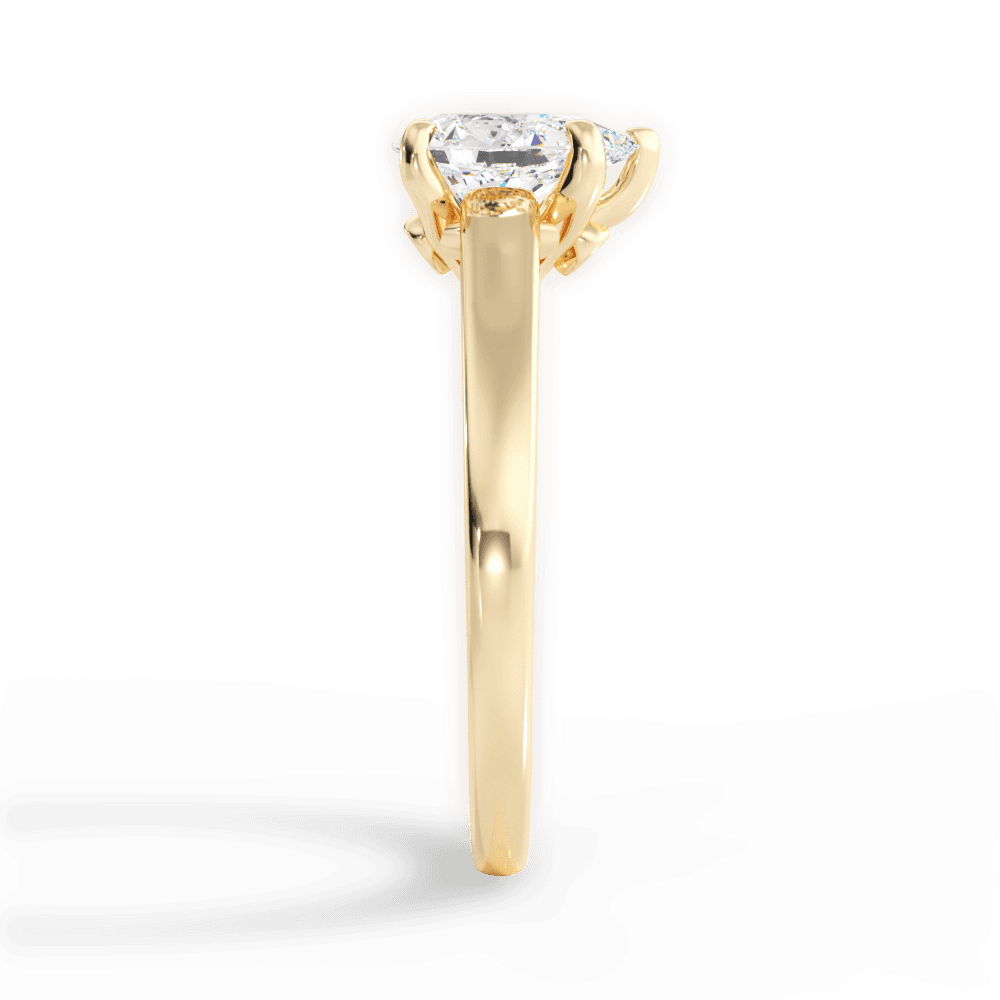 14kt Yellow Gold/18kt Yellow Gold/pear/side