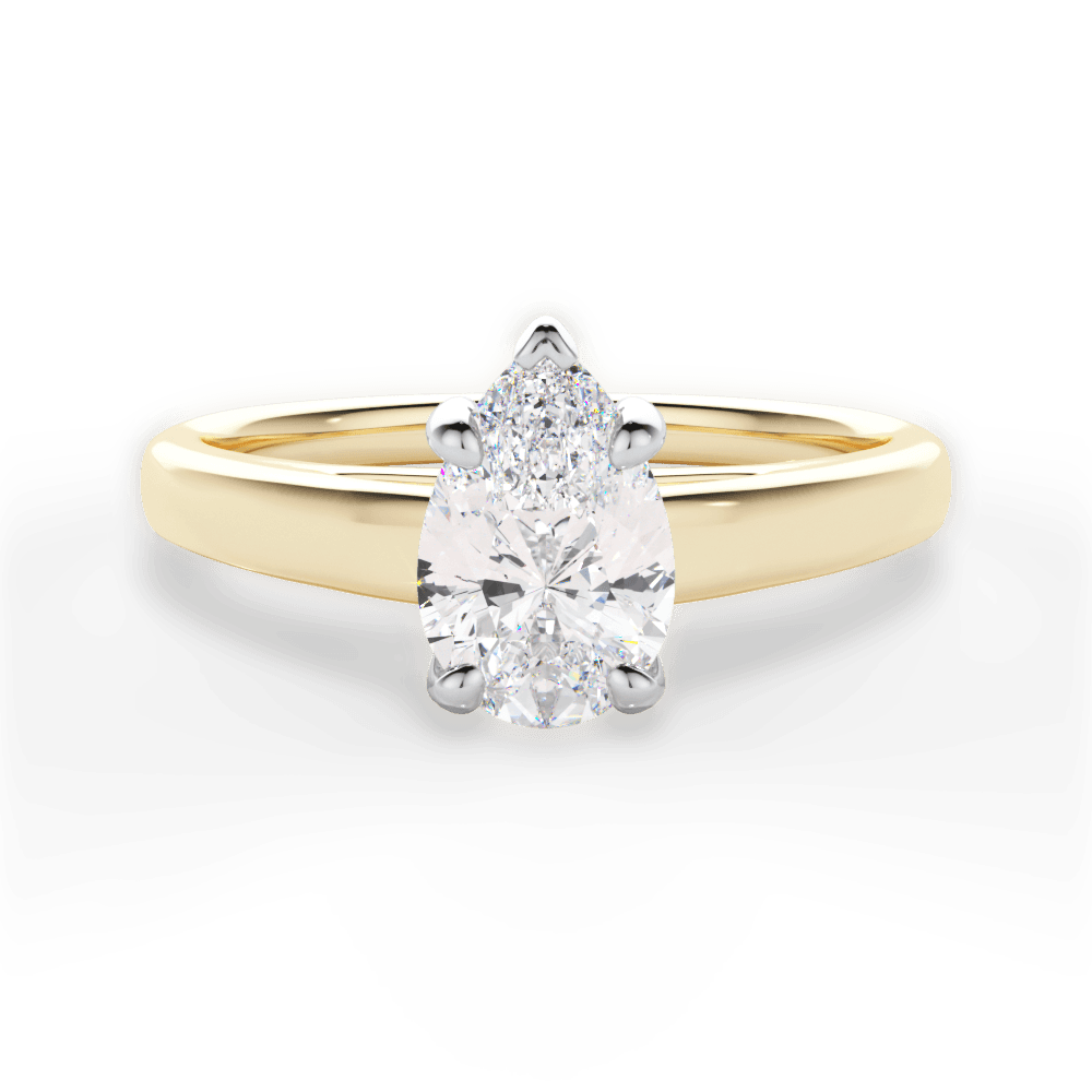 14kt Yellow Gold/18kt Yellow Gold/pear/top