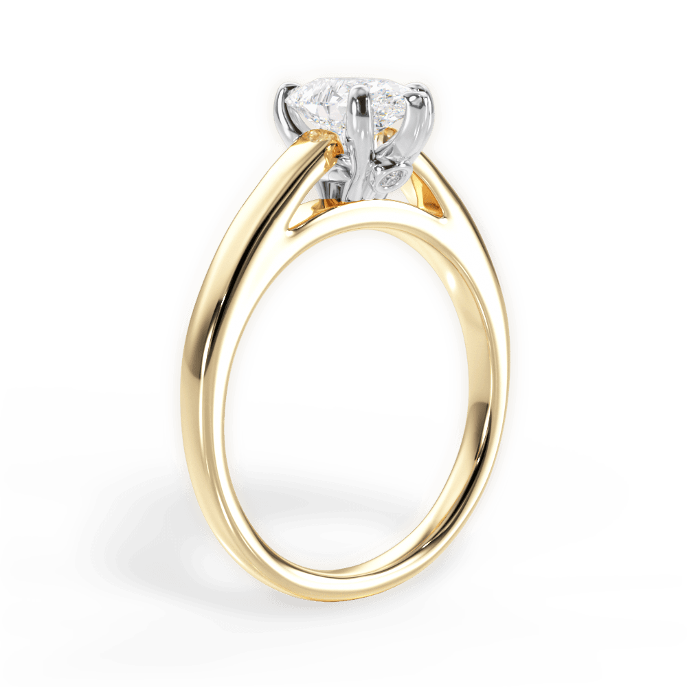14kt Yellow Gold/18kt Yellow Gold/pear/front