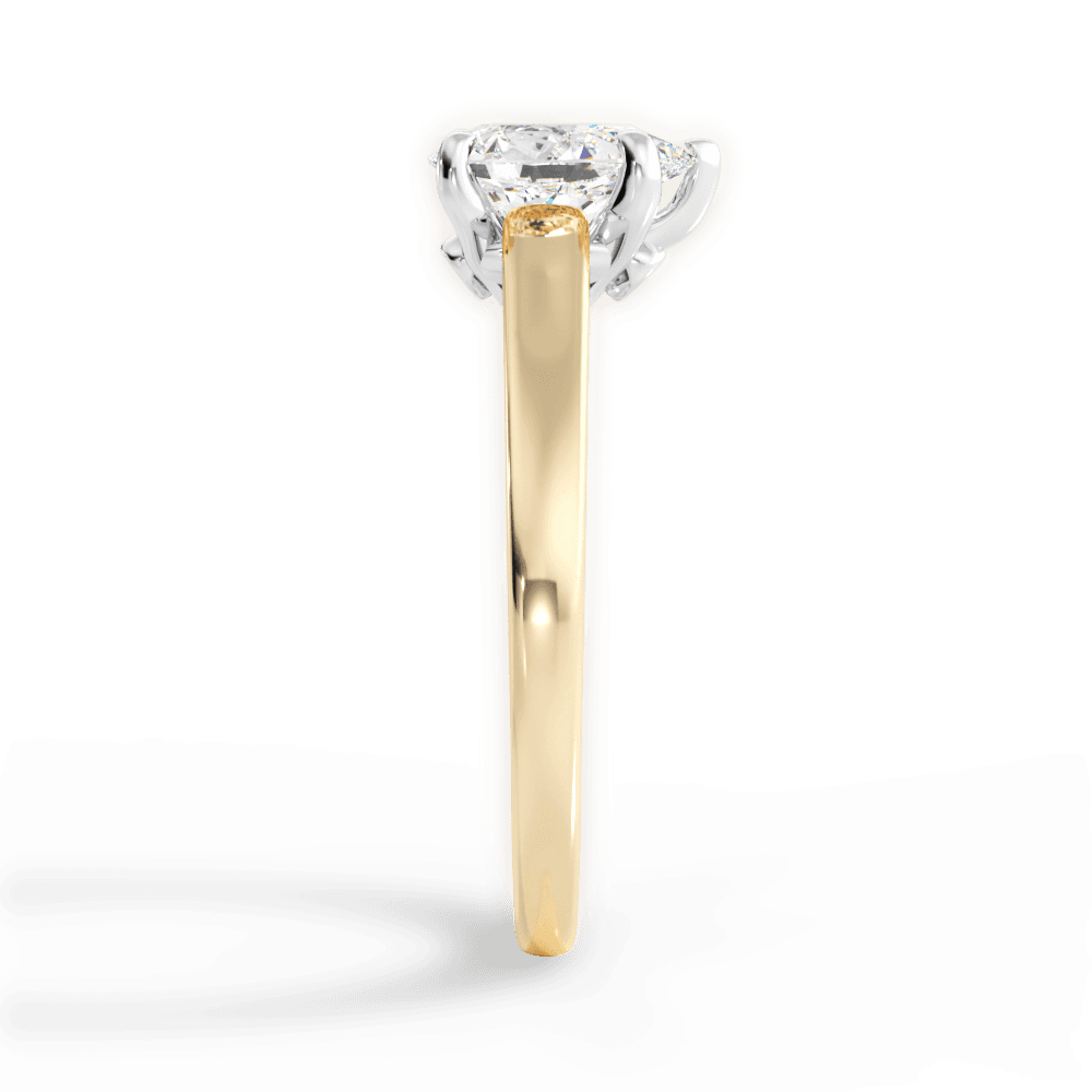 14kt Yellow Gold/18kt Yellow Gold/pear/side