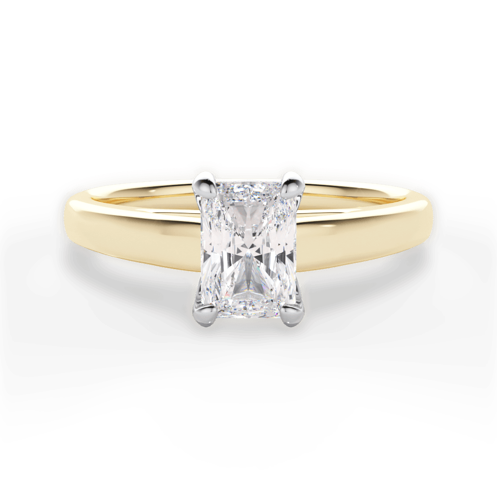 14kt Yellow Gold/18kt Yellow Gold/radiant/top