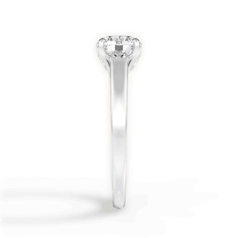 14kt White Gold/18kt White Gold/Platinum/round/side