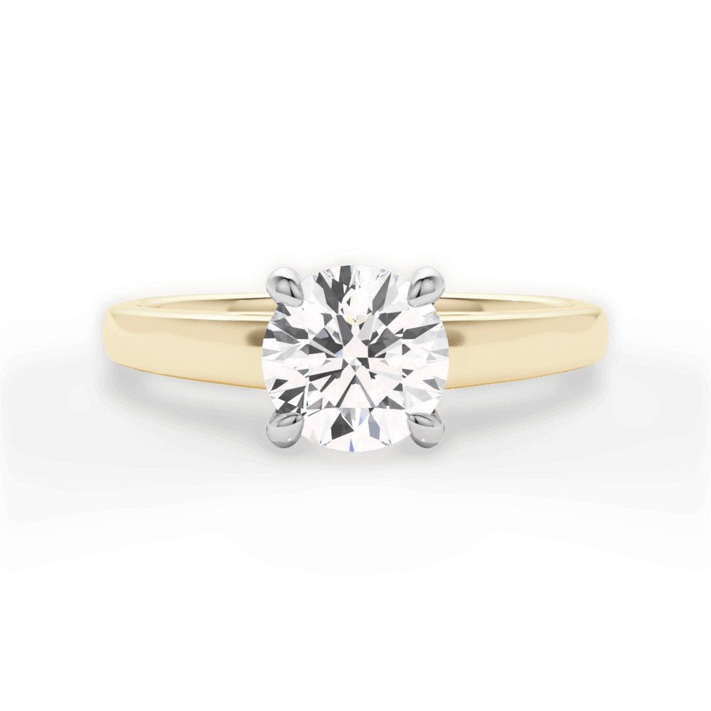 14kt Yellow Gold/18kt Yellow Gold/round/top