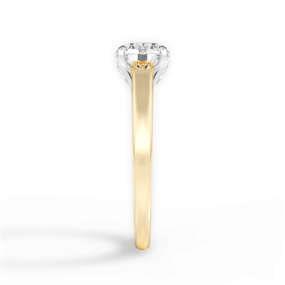 14kt Yellow Gold/18kt Yellow Gold/round/side