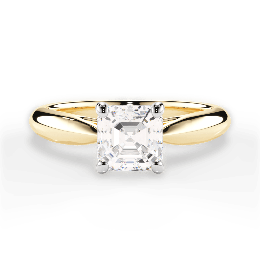 14kt Yellow Gold/18kt Yellow Gold/asscher/top