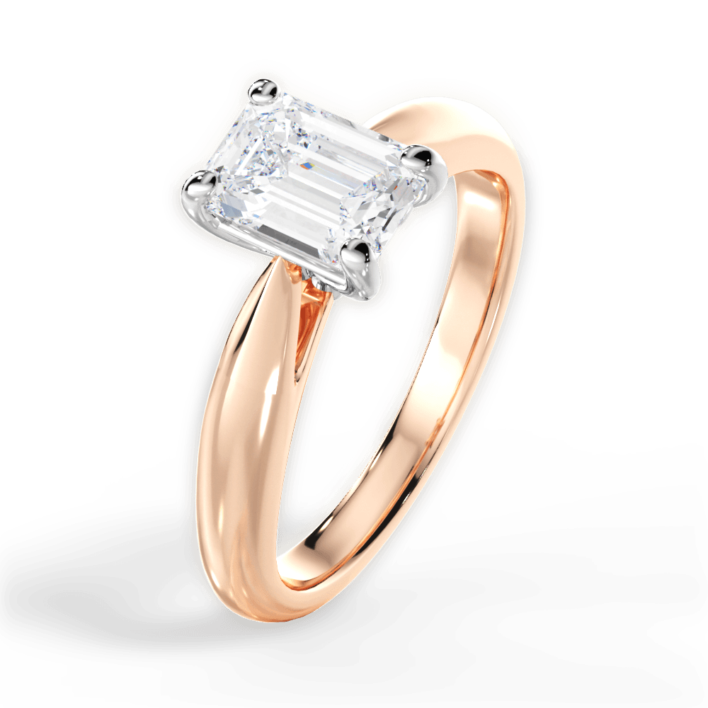 14kt Rose Gold/18kt Rose Gold/emerald/perspective