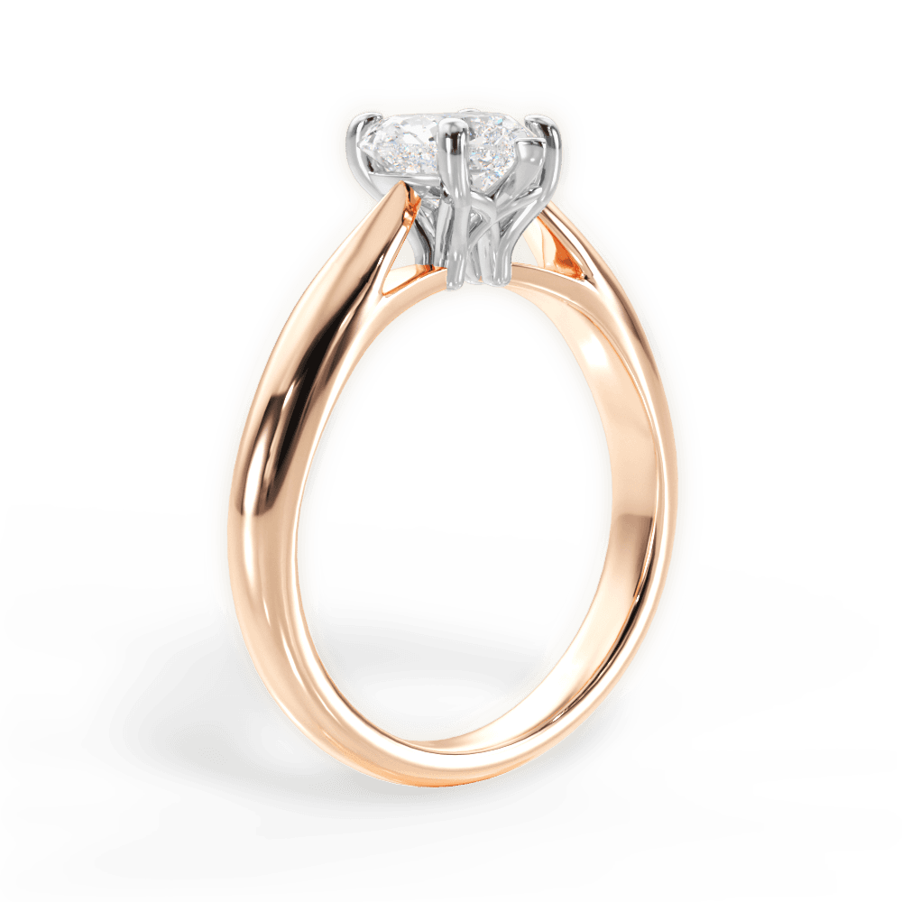 14kt Rose Gold/18kt Rose Gold/heart/front