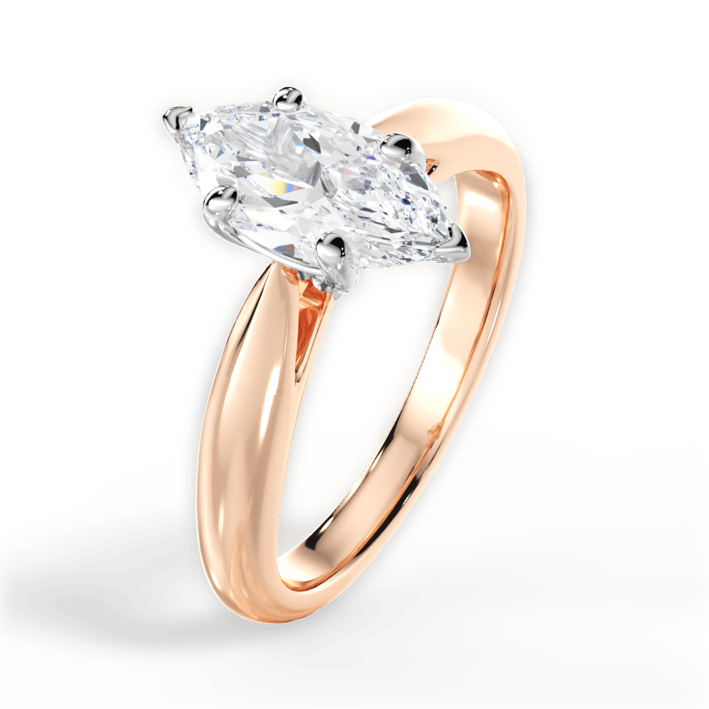 14kt Rose Gold/18kt Rose Gold/marquise/perspective