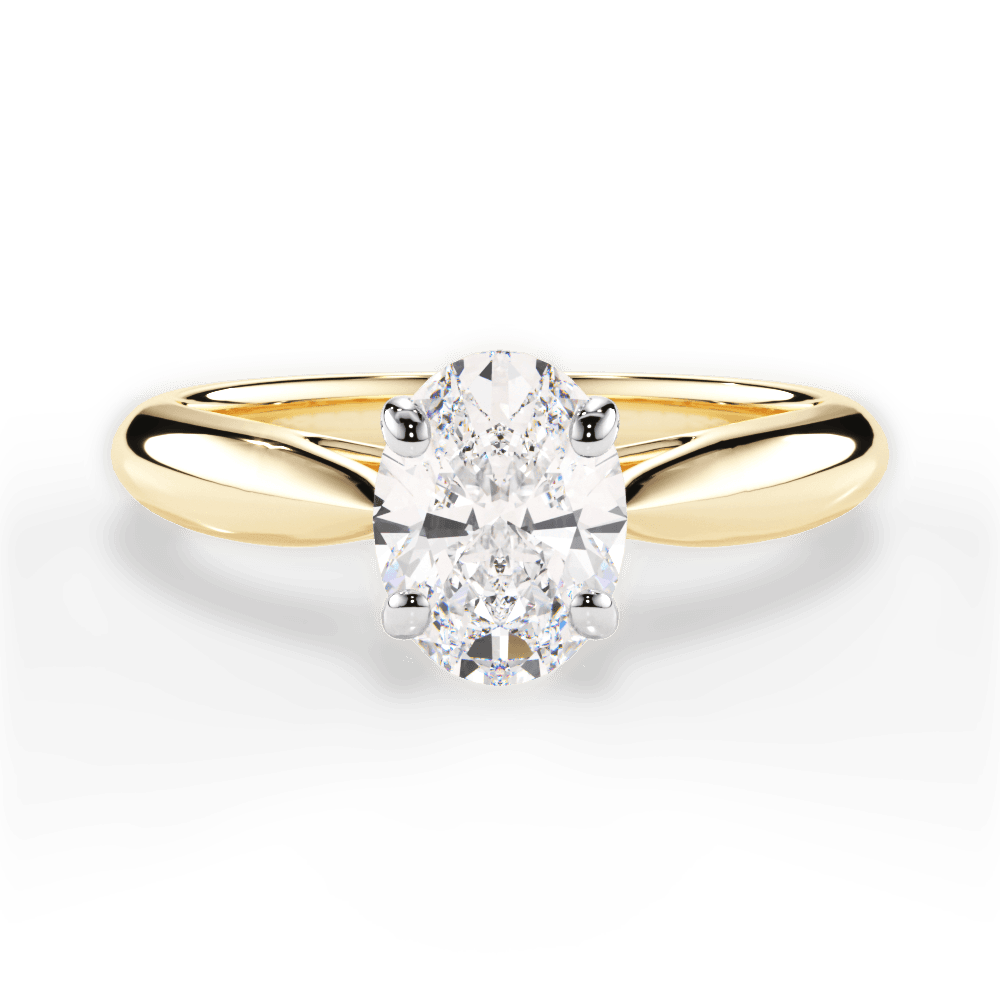 14kt Yellow Gold/18kt Yellow Gold/oval/top
