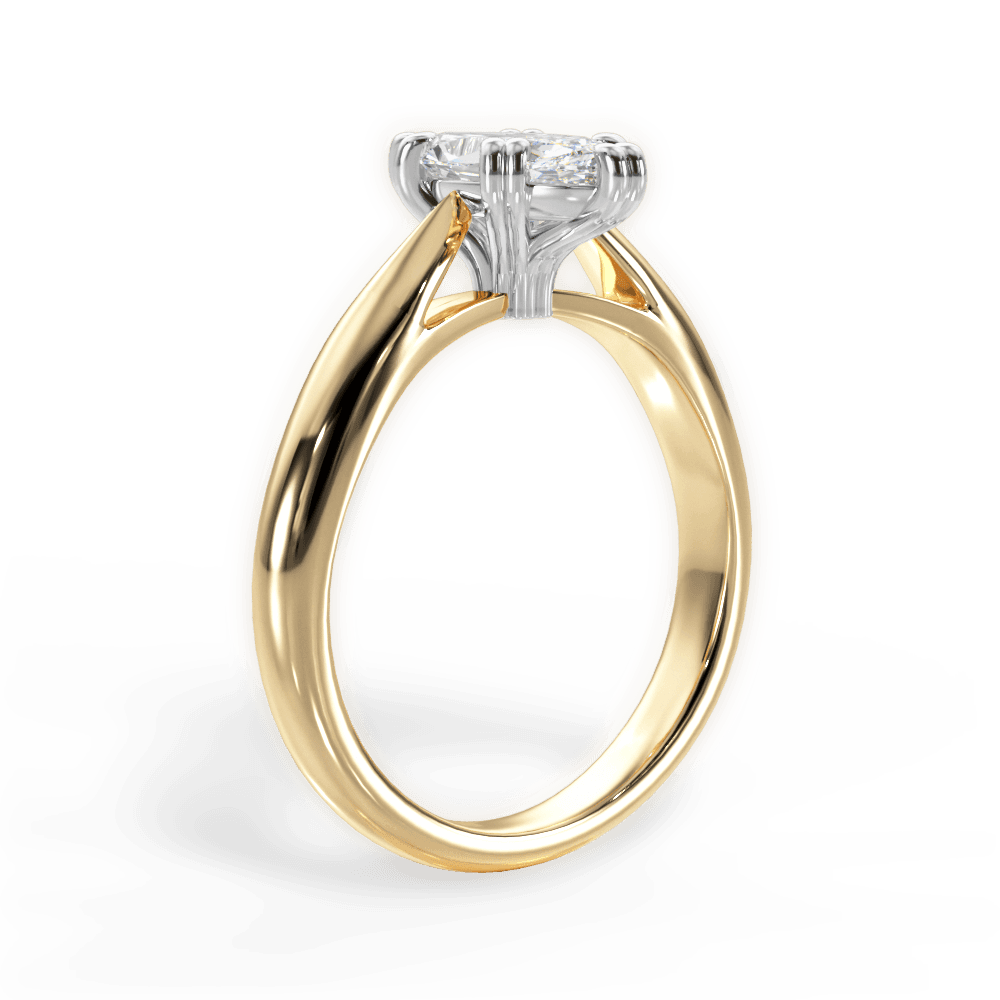 14kt Yellow Gold/18kt Yellow Gold/marquise/front