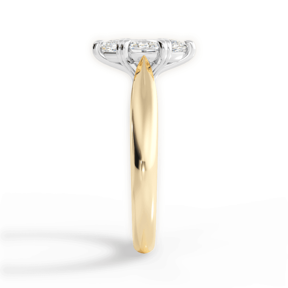 14kt Yellow Gold/18kt Yellow Gold/marquise/side