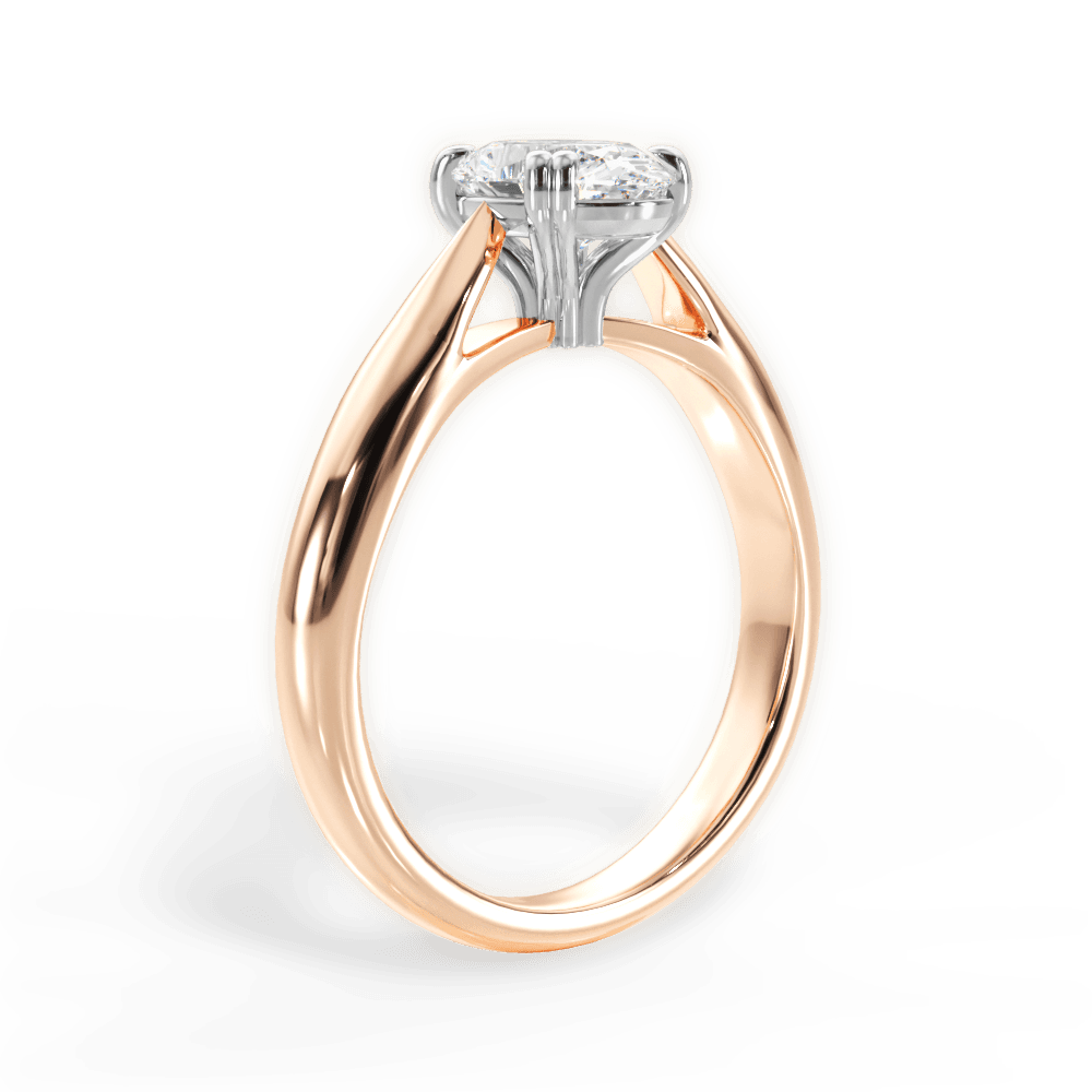 14kt Rose Gold/18kt Rose Gold/oval/front