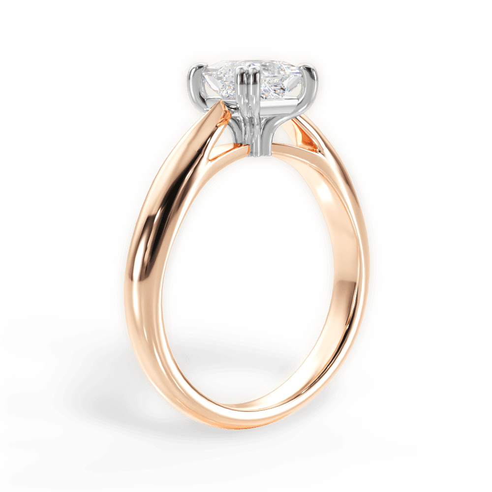 14kt Rose Gold/18kt Rose Gold/princess/front