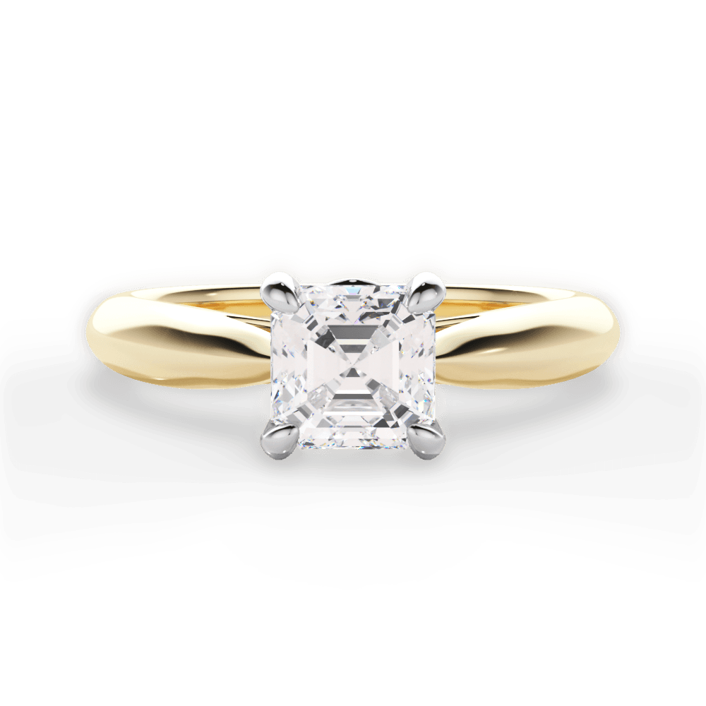 14kt Yellow Gold/18kt Yellow Gold/asscher/top