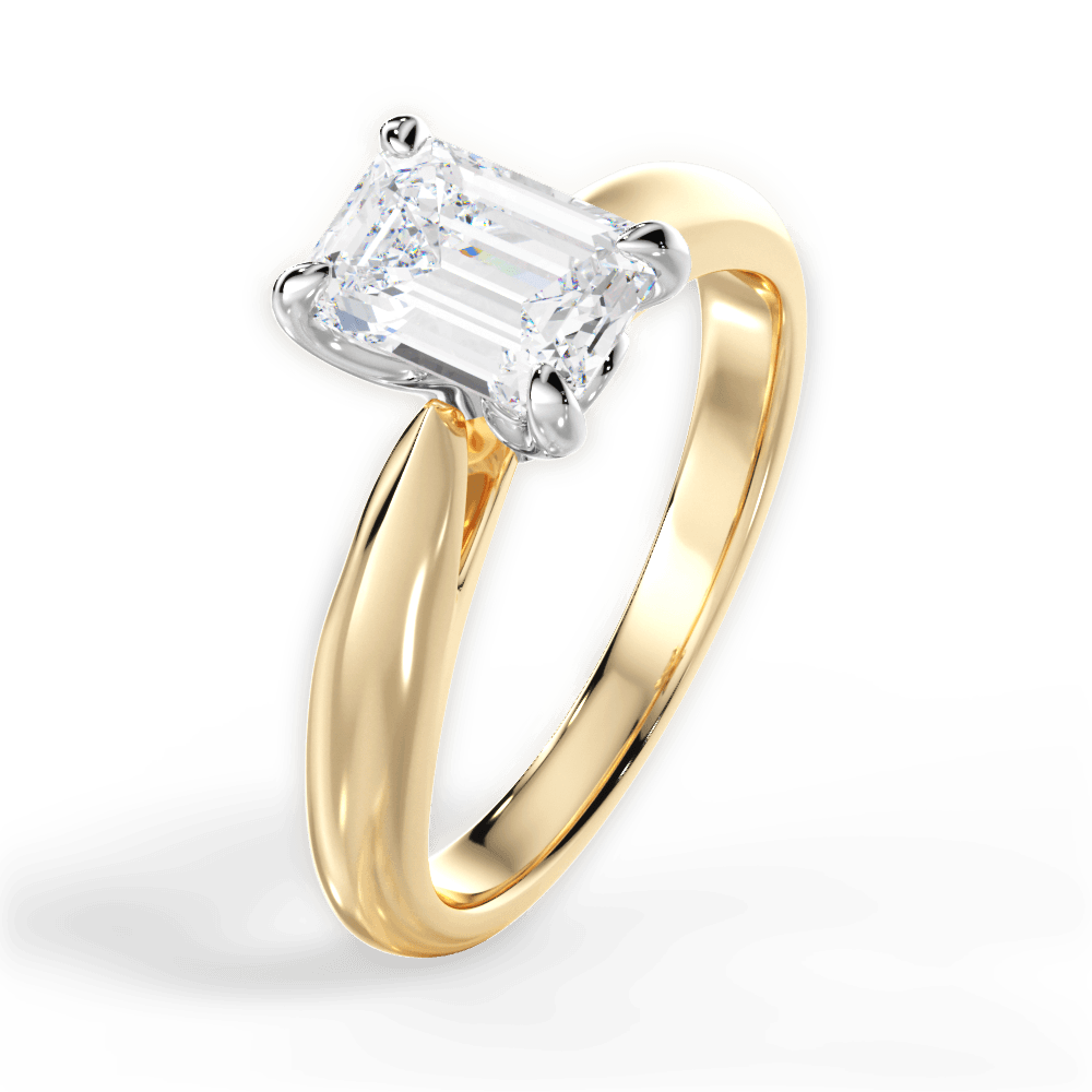 14kt Yellow Gold/18kt Yellow Gold/emerald/perspective