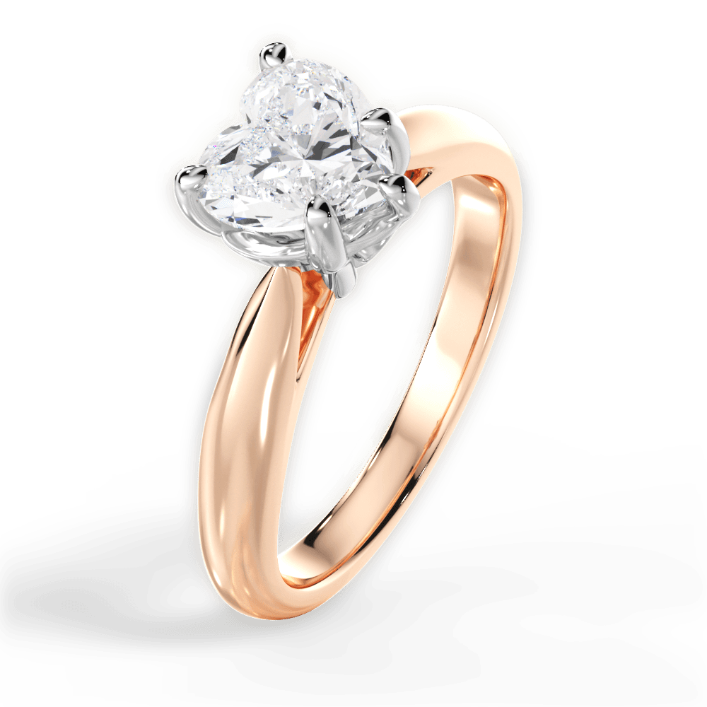 14kt Rose Gold/18kt Rose Gold/heart/perspective