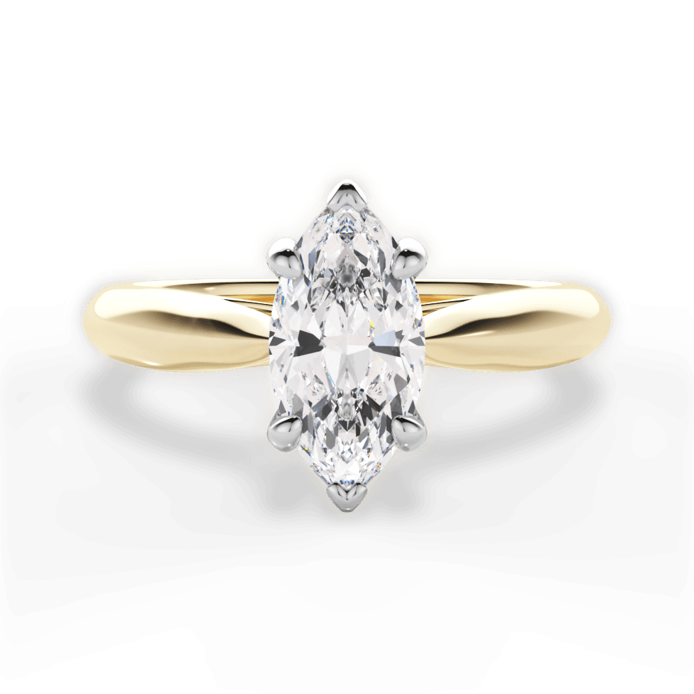 14kt Yellow Gold/18kt Yellow Gold/marquise/top