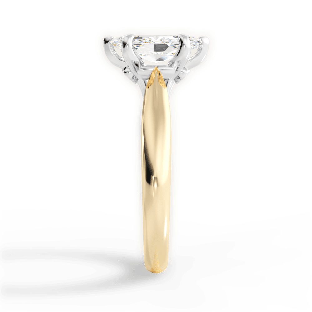 14kt Yellow Gold/18kt Yellow Gold/marquise/side