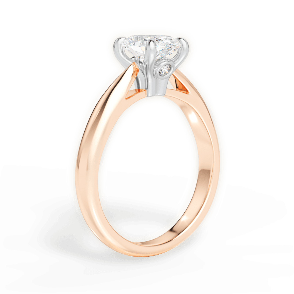 14kt Rose Gold/18kt Rose Gold/oval/front