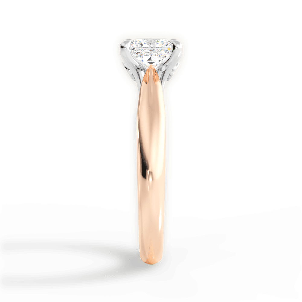 14kt Rose Gold/18kt Rose Gold/princess/side