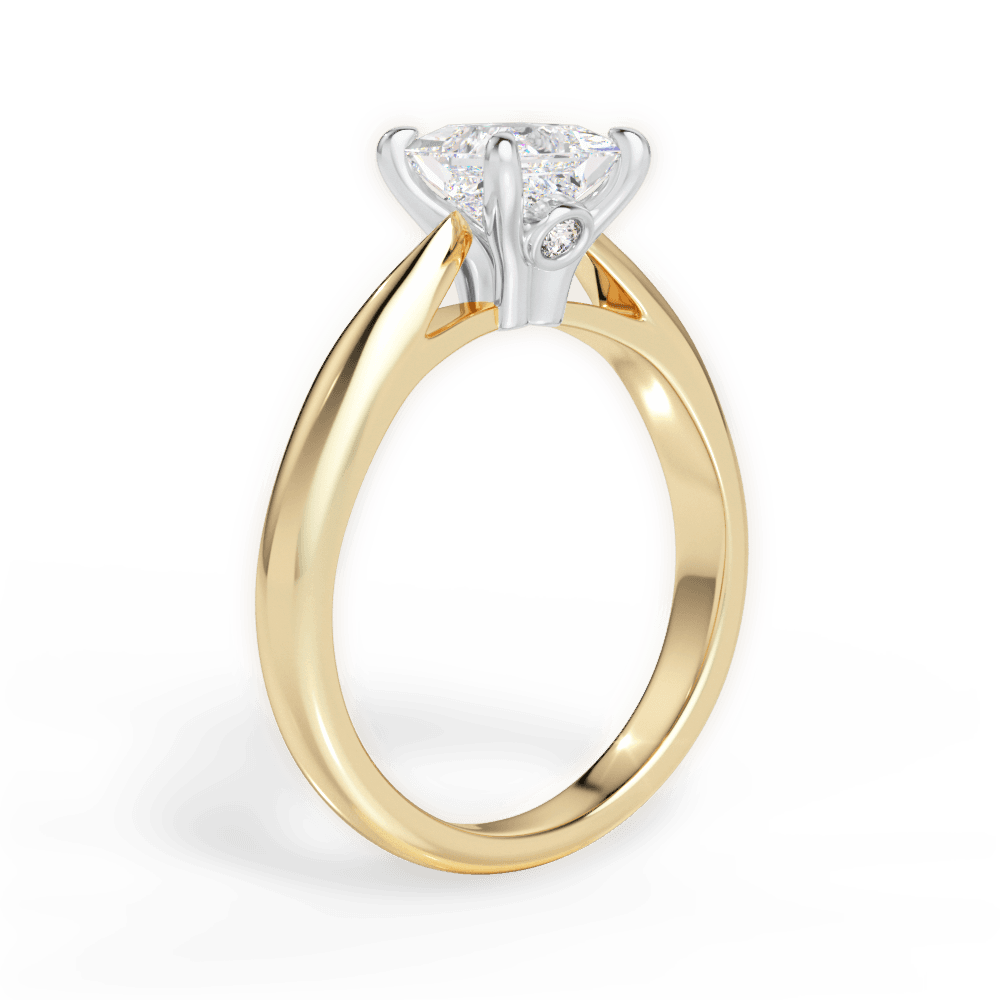14kt Yellow Gold/18kt Yellow Gold/princess/front