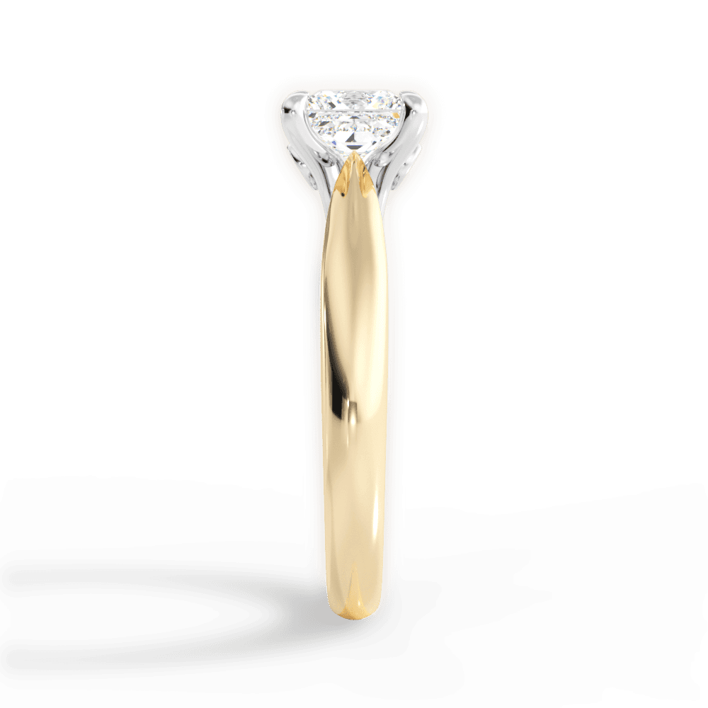 14kt Yellow Gold/18kt Yellow Gold/princess/side