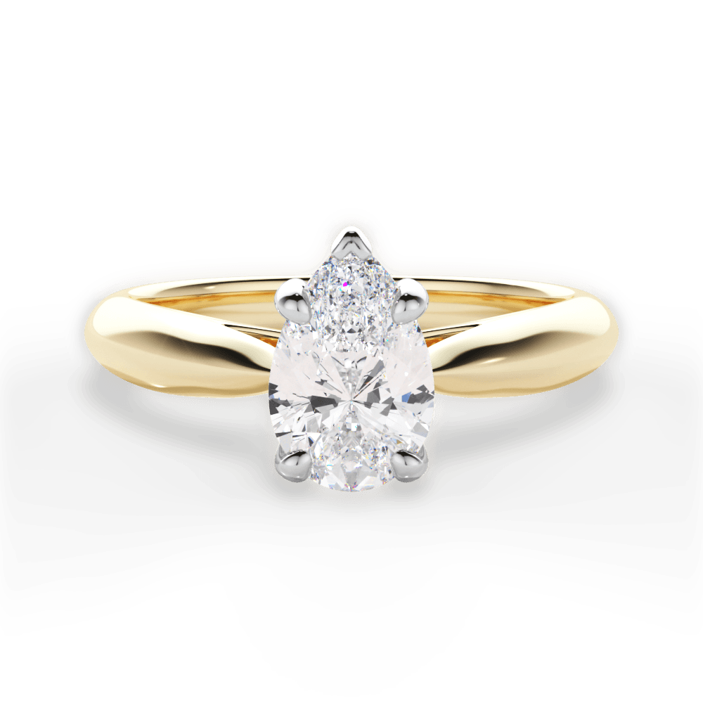 14kt Yellow Gold/18kt Yellow Gold/pear/top