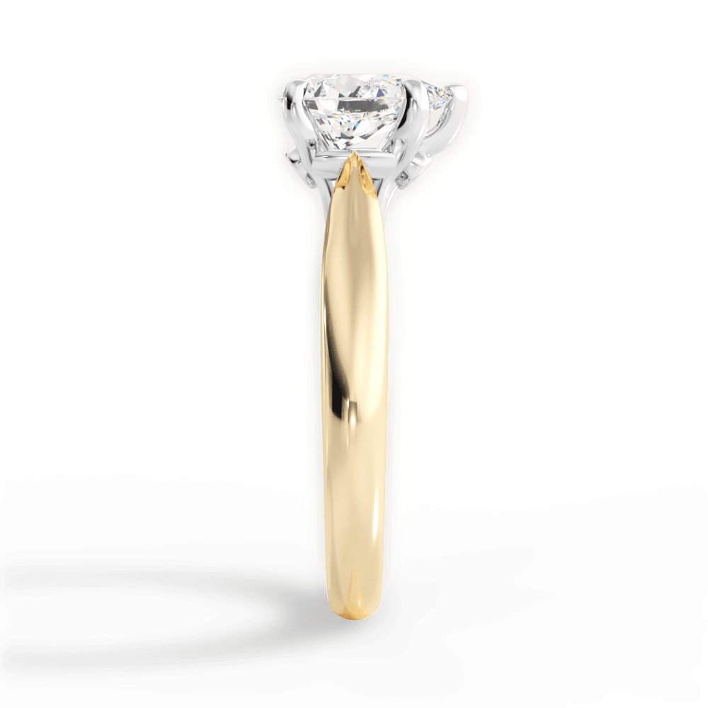 14kt Yellow Gold/18kt Yellow Gold/pear/side