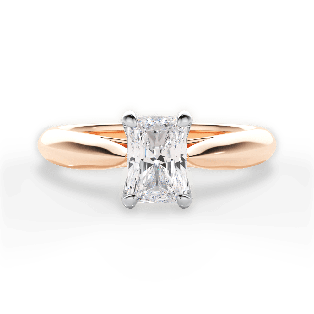 14kt Rose Gold/18kt Rose Gold/radiant/top