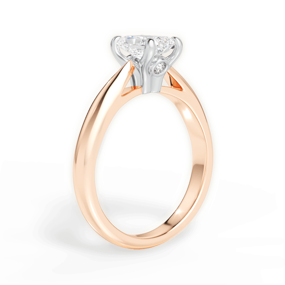 14kt Rose Gold/18kt Rose Gold/radiant/front