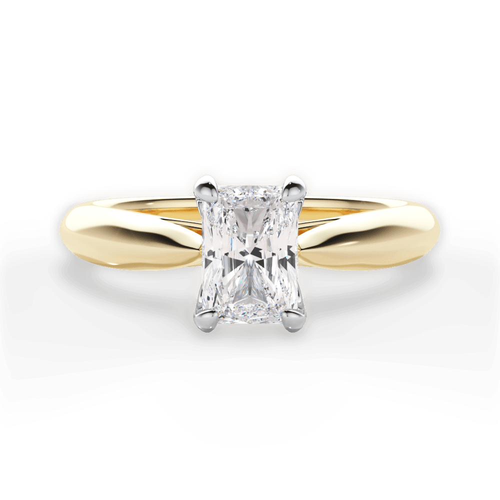 14kt Yellow Gold/18kt Yellow Gold/radiant/top