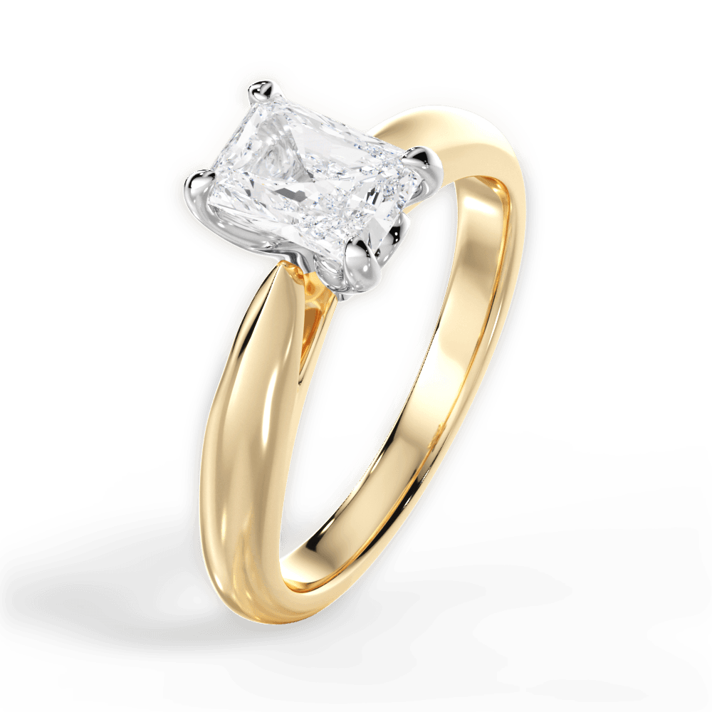 14kt Yellow Gold/18kt Yellow Gold/radiant/perspective