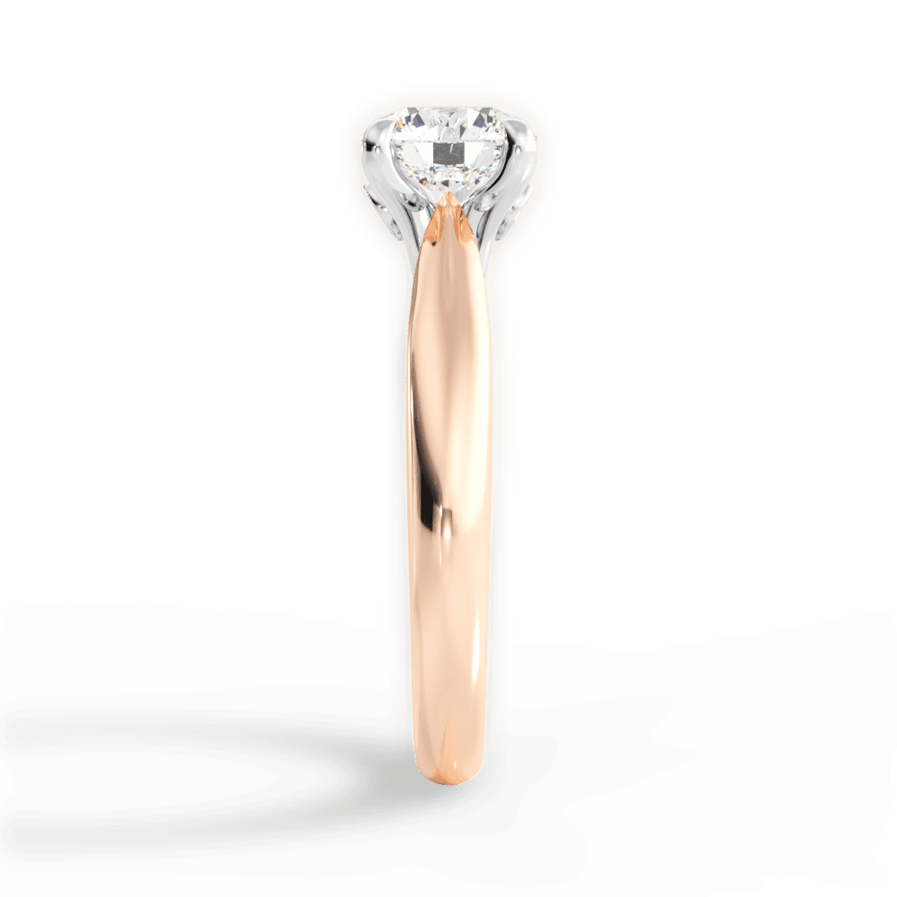 14kt Rose Gold/18kt Rose Gold/round/side