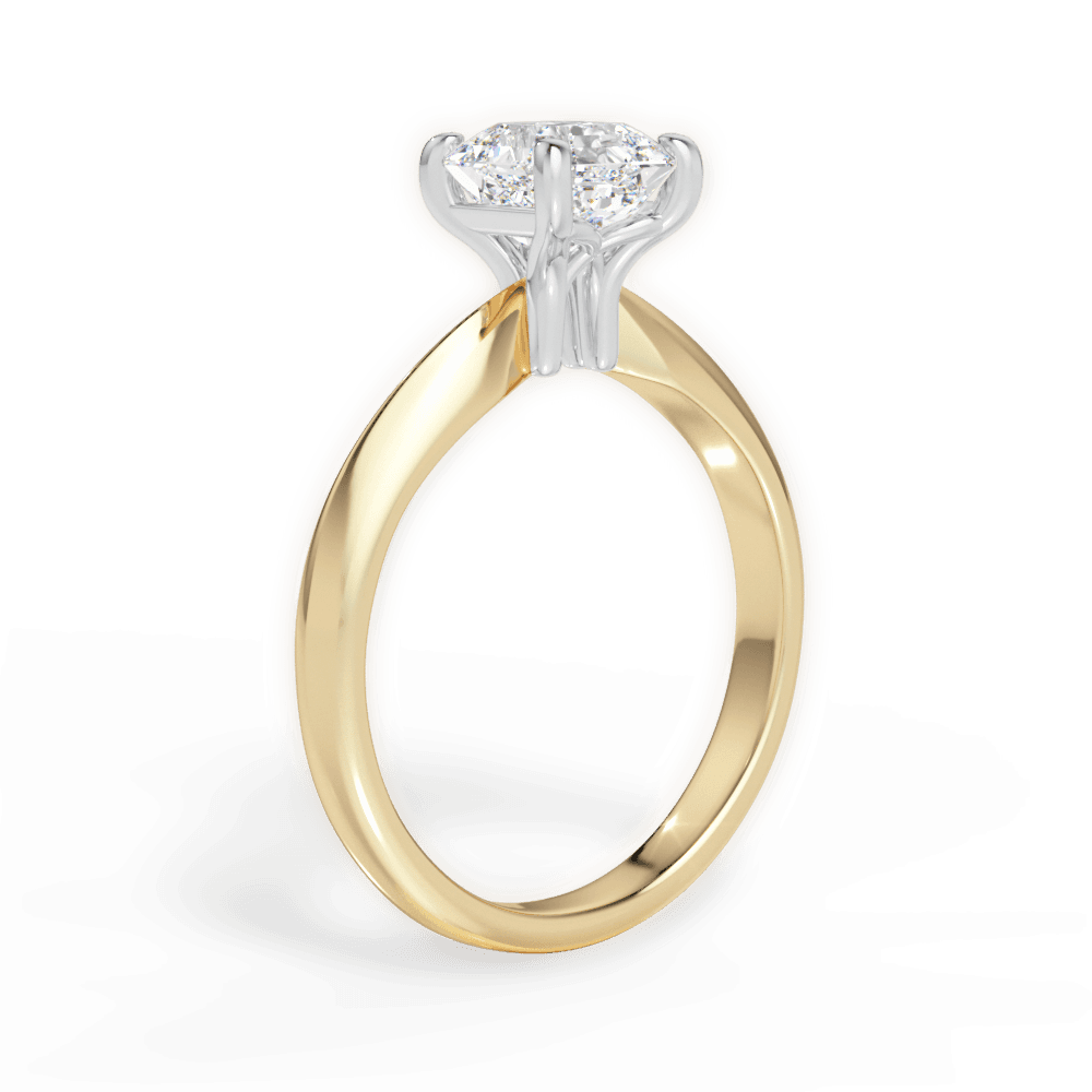 14kt Yellow Gold/18kt Yellow Gold/asscher/front