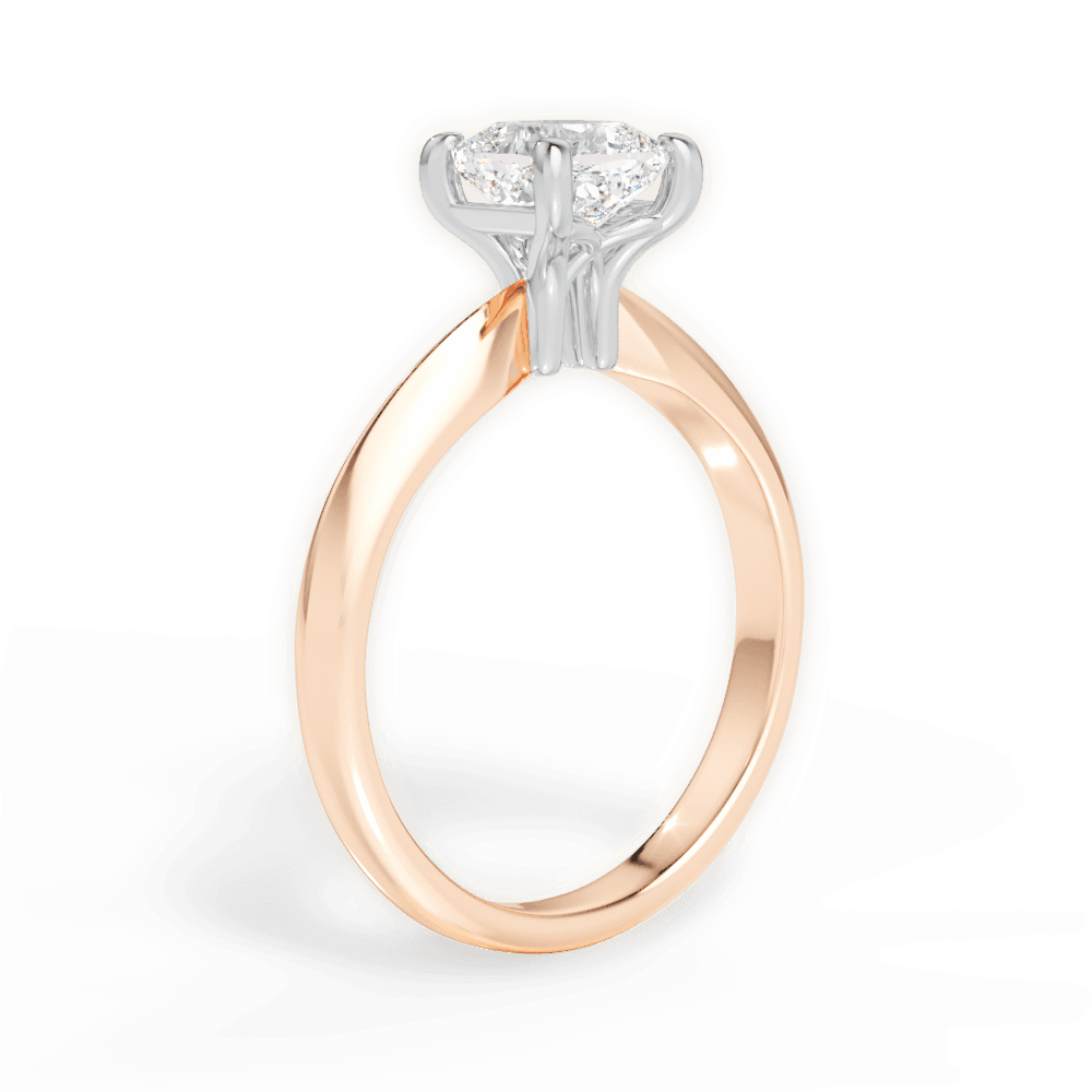 14kt Rose Gold/18kt Rose Gold/cushion/front