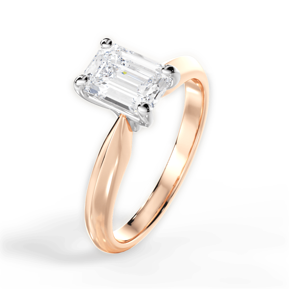 14kt Rose Gold/18kt Rose Gold/emerald/perspective