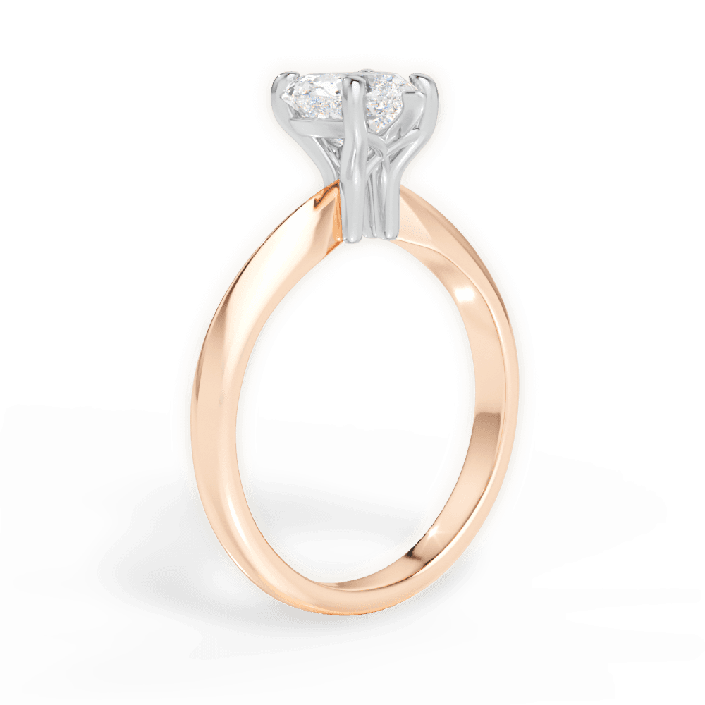 14kt Rose Gold/18kt Rose Gold/heart/front