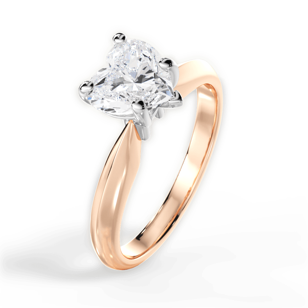 14kt Rose Gold/18kt Rose Gold/heart/perspective