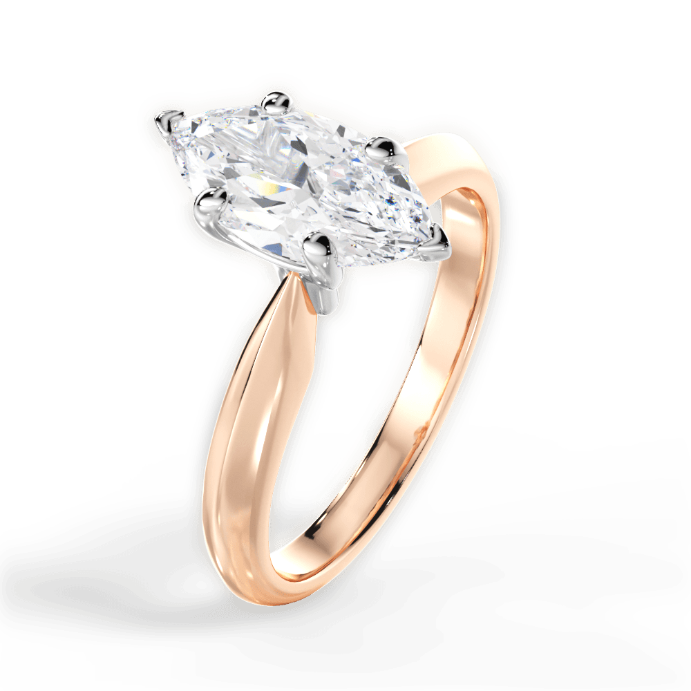 14kt Rose Gold/18kt Rose Gold/marquise/perspective