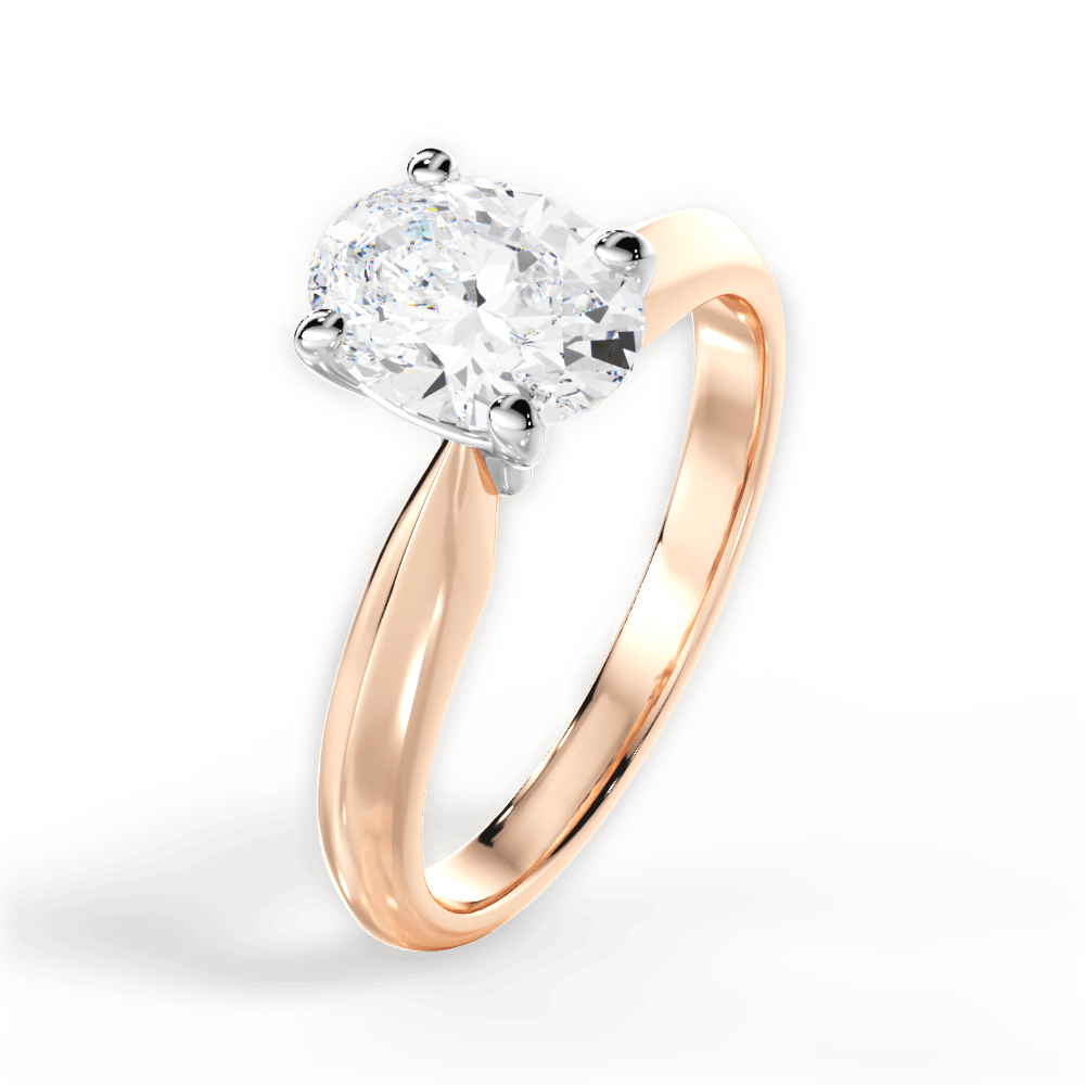 14kt Rose Gold/18kt Rose Gold/oval/perspective