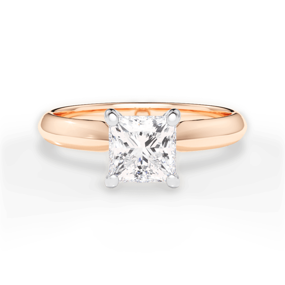 14kt Rose Gold/18kt Rose Gold/princess/top